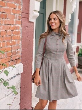 NWT Gal Meets Glam- “Blanche” Striped Quarter Sleeve Dainty Bow Dress size 00P